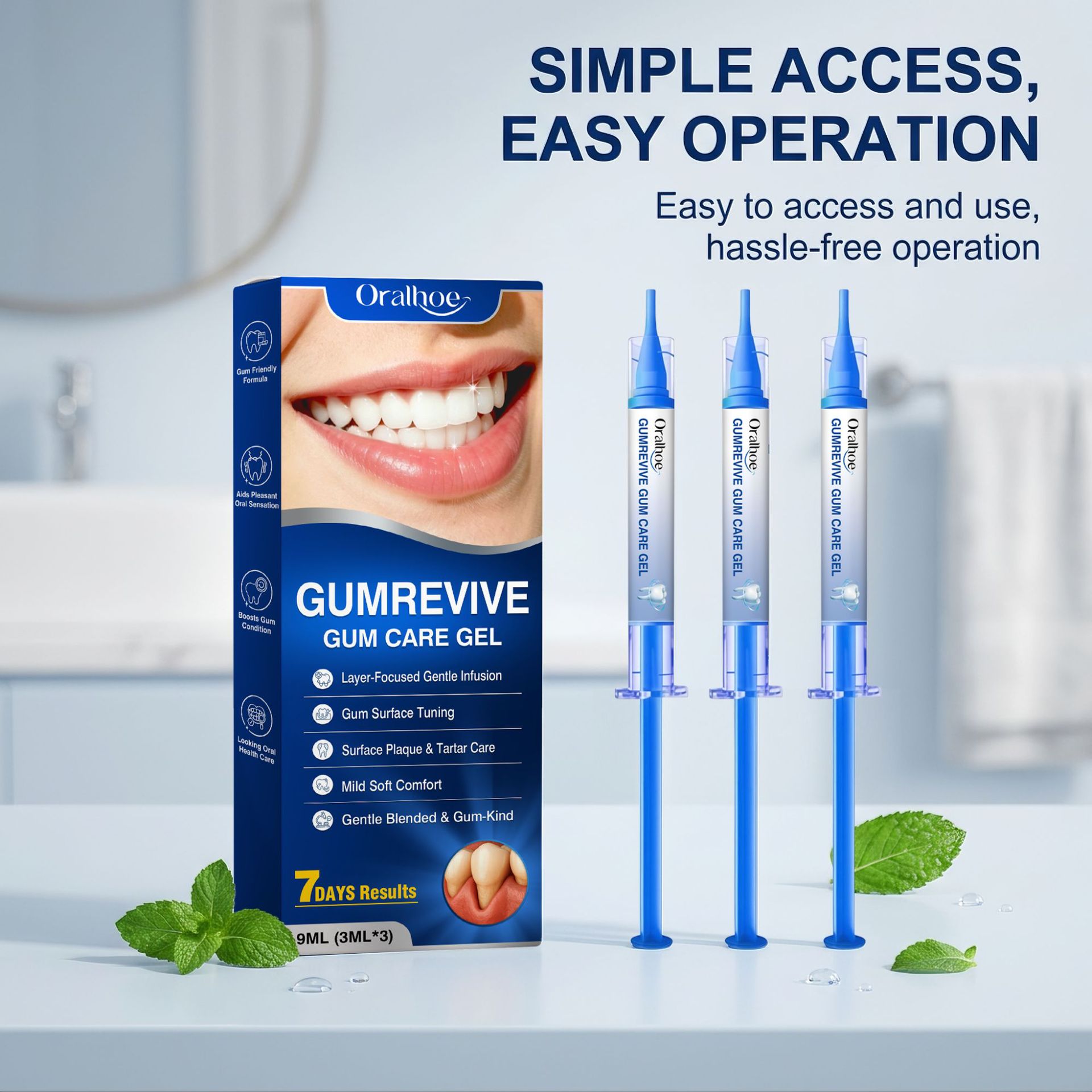 Teeth Whitening Near Me - Żel do higieny jamy ustnej, zestaw