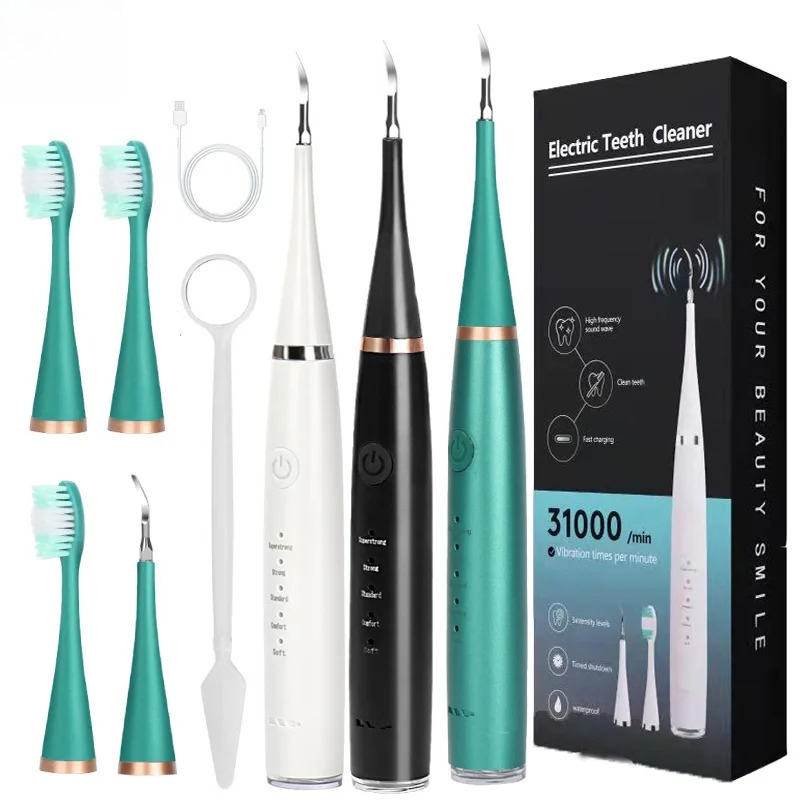 Teeth Whitening Kit - Ultradźwiękowy skaler dentystyczny, elektryczny usuwacz kamienia